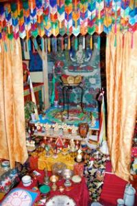 the mandala with surrounding ritual items