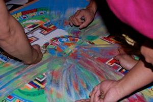 Becoming colorful sand