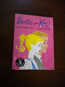 a vintage Barbie booklet