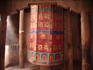An enormous prayer wheel, Hemis Gompa, Ladakh