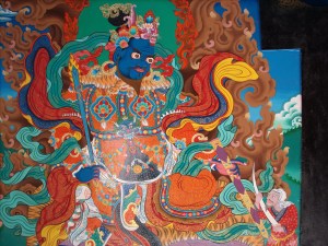 One of the Four Dharma Kings at Stakna Monastery, Ladakh