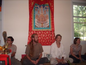 there were many pieces of inspiring artwork (Drikung lineage tree)