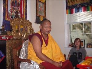 Khenpo discussing Lama Chopa practice