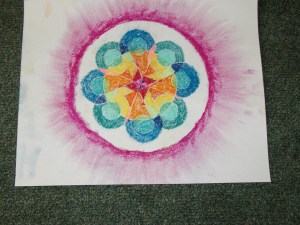 mandala by Kirby, 2004, pastels