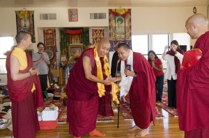 Khenchen and Garchen Rinpoche, Arizona (Angela Harkavy Photo)
