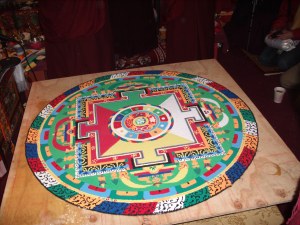 sand mandala of Chenrezig, Buddha of Vast Compassion
